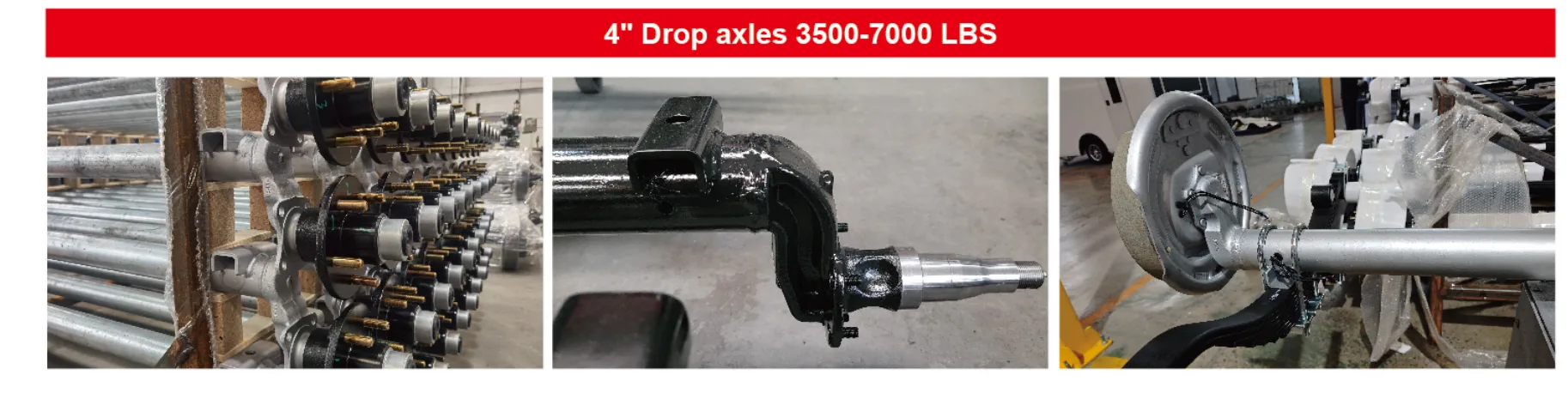 Trailer Axle 4" Drop Axles 3,500-7,000 LBS