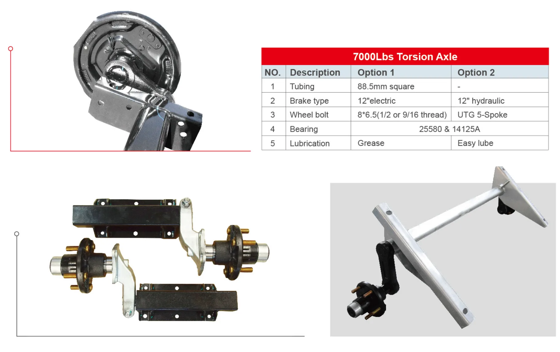 Torsion Axle 7,000 Lbs Torsion Axle