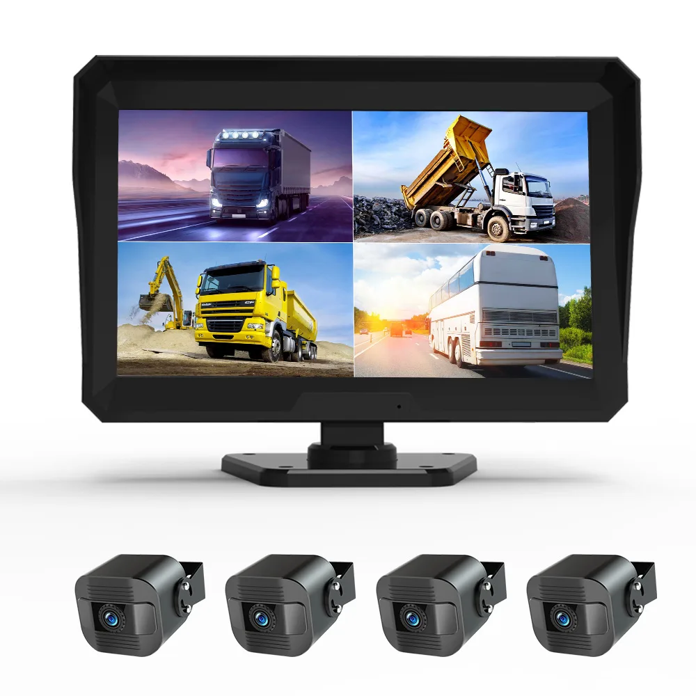 Wired Backup Camera System Wired Backup Camera System — 10" Quad Channel